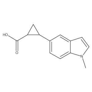 rac-(1R,2R)-2-(1-methyl-1H-indol-5-yl)cyclopropane-1-carboxylic acid结构式