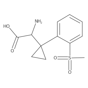 2-Amino-2-[1-(2-methanesulfonylphenyl)cyclopropyl]acetic acid Structure