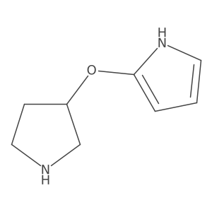 2-(pyrrolidin-3-yloxy)-1H-pyrrole结构式