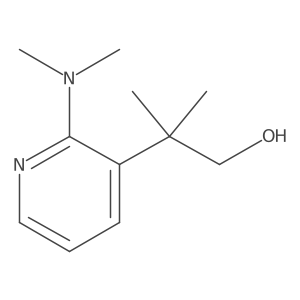 2-[2-(Dimethylamino)pyridin-3-yl]-2-methylpropan-1-ol结构式