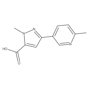 1-methyl-3-(6-methylpyridin-3-yl)-1H-pyrazole-5-carboxylic acid Structure