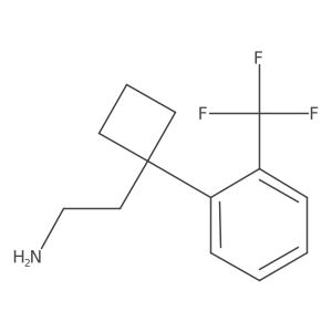 2-{1-[2-(Trifluoromethyl)phenyl]cyclobutyl}ethan-1-amine Structure