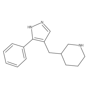 3-[(3-phenyl-1H-pyrazol-4-yl)methyl]piperidine结构式