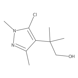 2-(5-chloro-1,3-dimethyl-1H-pyrazol-4-yl)-2-methylpropan-1-ol结构式