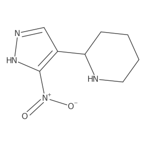 2-(3-nitro-1H-pyrazol-4-yl)piperidine结构式