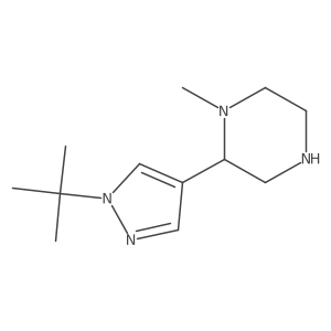 2-(1-tert-butyl-1H-pyrazol-4-yl)-1-methylpiperazine结构式