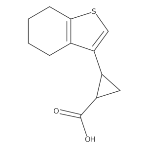 2-(4,5,6,7-Tetrahydro-1-benzothiophen-3-yl)cyclopropane-1-carboxylic acid Structure