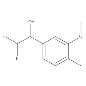 2,2-Difluoro-1-(3-methoxy-4-methylphenyl)ethan-1-ol结构式