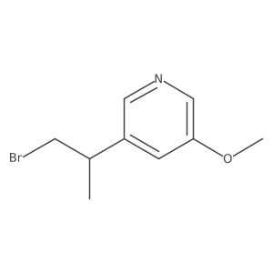 3-(1-Bromopropan-2-yl)-5-methoxypyridine结构式