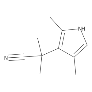 2-(2,4-dimethyl-1H-pyrrol-3-yl)-2-methylpropanenitrile结构式