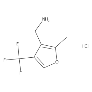 (2-Methyl-4-(trifluoromethyl)furan-3-yl)methanamine hydrochloride Structure