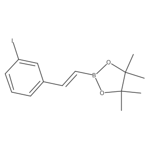 (E)-2-(3-Iodostyryl)-4,4,5,5-tetramethyl-1,3,2-dioxaborolane Structure