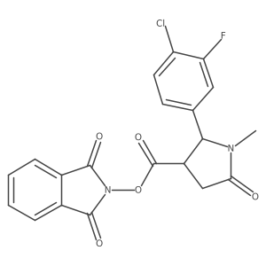 1,3-dioxo-2,3-dihydro-1H-isoindol-2-yl 2-(4-chloro-3-fluorophenyl)-1-methyl-5-oxopyrrolidine-3-carboxylate Structure