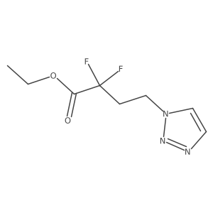 Ethyl 2,2-difluoro-4-(triazol-1-yl)butanoate结构式