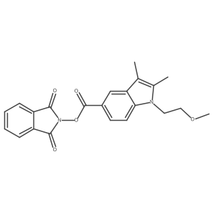 1,3-dioxo-2,3-dihydro-1H-isoindol-2-yl 1-(2-methoxyethyl)-2,3-dimethyl-1H-indole-5-carboxylate结构式