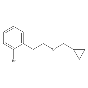 1-Bromo-2-(2-(cyclopropylmethoxy)ethyl)benzene结构式
