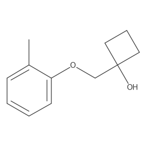 1-[(2-Methylphenoxy)methyl]cyclobutan-1-ol Structure