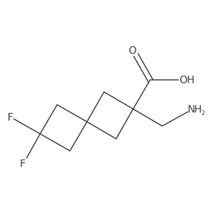 6-(Aminomethyl)-2,2-difluorospiro[3.3]heptane-6-carboxylic acid结构式