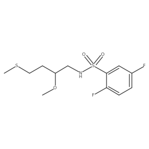 2,5-difluoro-N-[2-methoxy-4-(methylsulfanyl)butyl]benzene-1-sulfonamide结构式