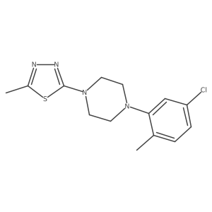 1-(5-Chloro-2-methylphenyl)-4-(5-methyl-1,3,4-thiadiazol-2-yl)piperazine Structure