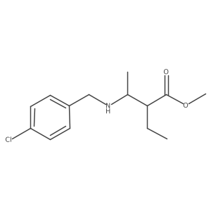 Methyl 3-{[(4-chlorophenyl)methyl]amino}-2-ethylbutanoate结构式