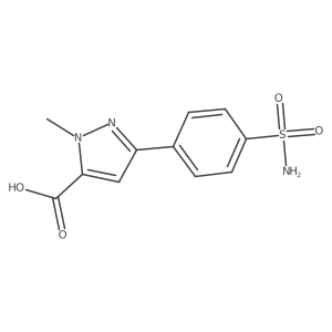 1-methyl-3-(4-sulfamoylphenyl)-1H-pyrazole-5-carboxylic acid Structure