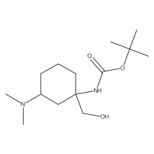 rac-tert-butyl N-[(1R,3S)-3-(dimethylamino)-1-(hydroxymethyl)cyclohexyl]carbamate Structure
