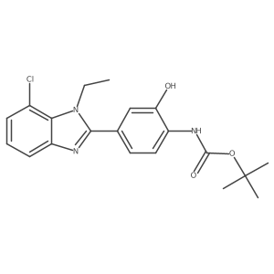 tert-butyl N-[4-(7-chloro-1-ethyl-1H-1,3-benzodiazol-2-yl)-2-hydroxyphenyl]carbamate结构式