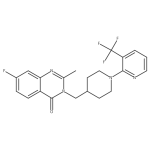 7-Fluoro-2-methyl-3-[[1-[3-(trifluoromethyl)pyridin-2-yl]piperidin-4-yl]methyl]quinazolin-4-one Structure