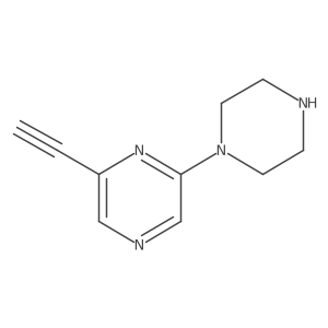 2-Ethynyl-6-(piperazin-1-yl)pyrazine Structure