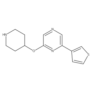 2-(Piperidin-4-yloxy)-6-(thiophen-3-yl)pyrazine结构式