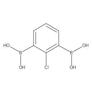 (2-Chloro-1,3-phenylene)diboronic acid Structure