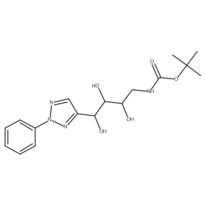tert-butyl N-[(2R,3S,4R)-2,3,4-trihydroxy-4-(2-phenyl-2H-1,2,3-triazol-4-yl)butyl]carbamate结构式