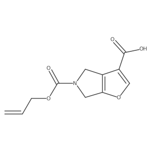 5-[(prop-2-en-1-yloxy)carbonyl]-4H,5H,6H-furo[2,3-c]pyrrole-3-carboxylic acid结构式