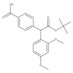 4-{[(Tert-butoxy)carbonyl](2,4-dimethoxyphenyl)amino}benzoic acid结构式