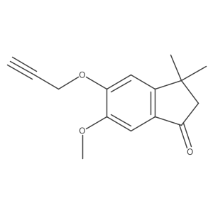 6-Methoxy-3,3-dimethyl-5-prop-2-ynyloxy-indan-1-one Structure