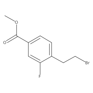 Methyl 4-(2-bromoethyl)-3-fluorobenzoate结构式