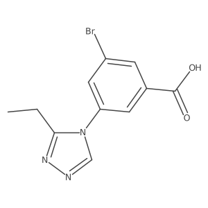 3-Bromo-5-(3-ethyl-4H-1,2,4-triazol-4-YL)benzoic acid结构式