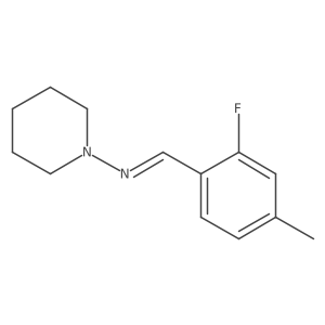 (Z)-1-(2-fluoro-4-methylphenyl)-N-piperidin-1-ylmethanimine Structure