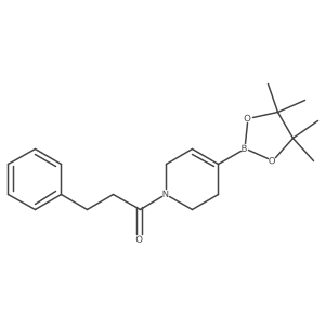 3-Phenyl-1-[4-(tetramethyl-1,3,2-dioxaborolan-2-yl)-1,2,3,6-tetrahydropyridin-1-yl]propan-1-one结构式