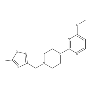 4-Methoxy-2-{4-[(5-methyl-1,2,4-oxadiazol-3-yl)methyl]piperazin-1-yl}pyrimidine结构式