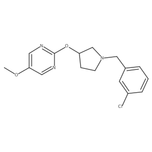 2-({1-[(3-Chlorophenyl)methyl]pyrrolidin-3-yl}oxy)-5-methoxypyrimidine Structure