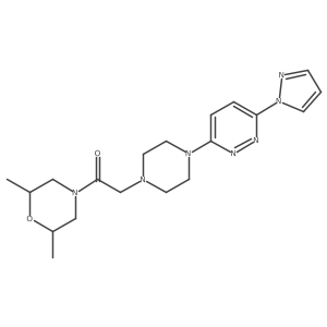 1-(2,6-dimethylmorpholin-4-yl)-2-{4-[6-(1H-pyrazol-1-yl)pyridazin-3-yl]piperazin-1-yl}ethan-1-one Structure