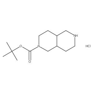 rac-tert-butyl (4aR,8aR)-decahydro-2,6-naphthyridine-2-carboxylate hydrochloride Structure