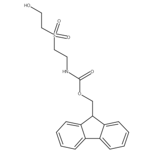 (9H-fluoren-9-yl)methyl N-[2-(2-hydroxyethanesulfonyl)ethyl]carbamate结构式