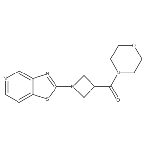 4-(1-{[1,3]Thiazolo[4,5-c]pyridin-2-yl}azetidine-3-carbonyl)morpholine结构式