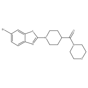 6-Bromo-2-[4-(morpholine-4-carbonyl)piperidin-1-yl]-1,3-benzothiazole结构式