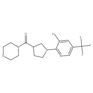 4-{1-[3-Chloro-5-(trifluoromethyl)pyridin-2-yl]pyrrolidine-3-carbonyl}morpholine结构式