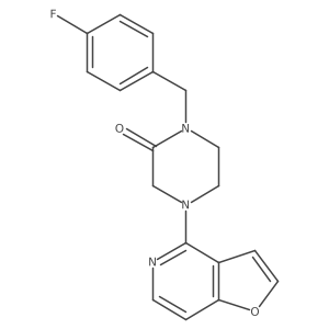 1-[(4-Fluorophenyl)methyl]-4-{furo[3,2-c]pyridin-4-yl}piperazin-2-one Structure