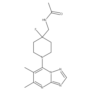 N-[(1-{5,6-dimethyl-[1,2,4]triazolo[1,5-a]pyrimidin-7-yl}-4-fluoropiperidin-4-yl)methyl]acetamide Structure